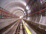 Jednokolejn tunel tsn ped stanic Kobylisy